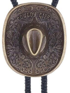 NEW Horse Pendant Western Bolo Tie Necklace Cowboy Cowgirl Hat COWBOY LIFE